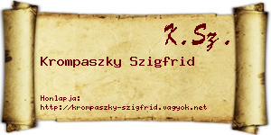 Krompaszky Szigfrid névjegykártya